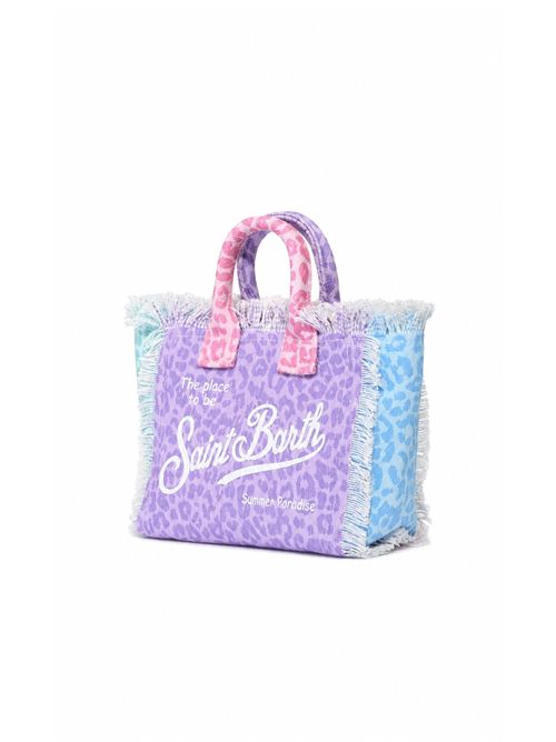 Borsa Vanity Mini in canvas di cotone con stampa animalier multicolore Mc2 Saint Barth | VAMI00103447L